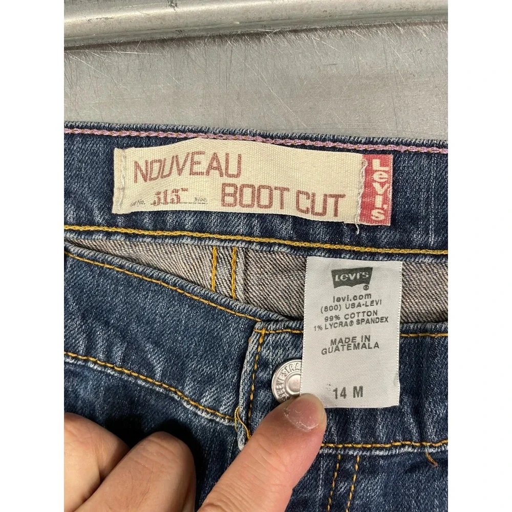 Levis‎ 515 Nouveau Bootcut Jeans Womens 34x32 Blue Medium/Dark Wash Denim